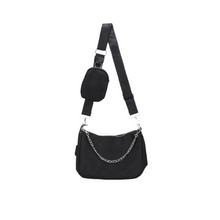 Load image into Gallery viewer, Black Nylon Purse