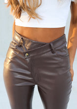 Load image into Gallery viewer, Diana Asymmetric Vegan Leather Pants
